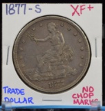 1877-S Trade Dollar XF Plus No Chop Marks