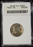 1943-S Jefferson Nickel ANACS MS-66 5.5 Steps 126104