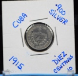 1915 Cuba 10 Centavos Silver