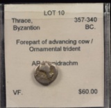 357BC Ancient Silver Cow Trace