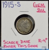 1915-S Barber Dime GEM BU R-4 Plus