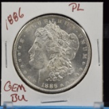 1886 Morgan Dollar GEM BU PL