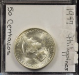 1947 Philippines 50 Centavos GEM