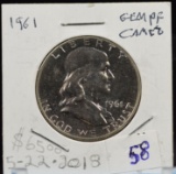 1961 Franklin Half Dollar Cameo PF