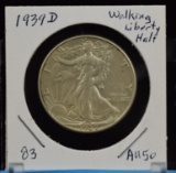 1939-D Walking Half Dollar AU Plus