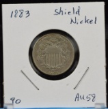 1883 Shield Nickel AU Plus