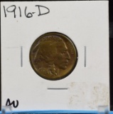 1916-D Buffalo Nickel AU