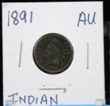 1891 Indian Head Cent AU