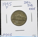 1945 Jefferson Nickel DD Reverse FS 05