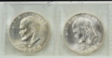 2 1974-S Silver IKE Dollars GEM 2 Coins