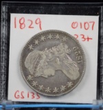 1829 Bust Half Dollar XF R-3 Plus