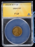 1914-D Lincoln Cent ANACS F-12 Semi Key Date