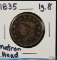 1835 Large Cent Fine