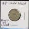 1869 Shield Nickel Heavily Die Cracked