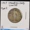 1917 Standing Liberty Quarter Type 1 Tone F