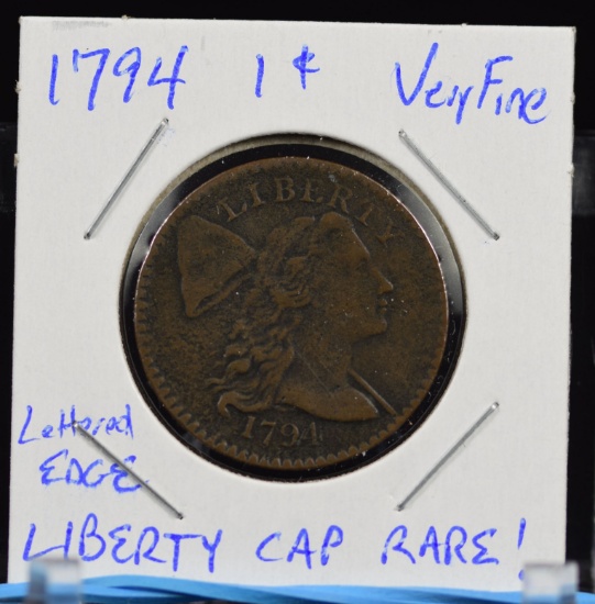 1794 Large Cent Liberty Cap Letter Edge