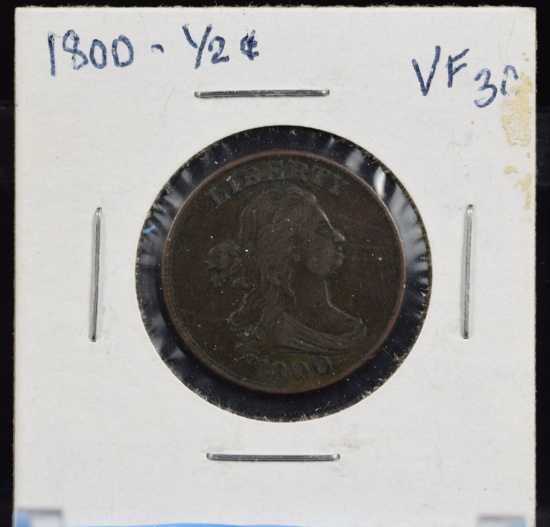 1800 Half Cent VF30