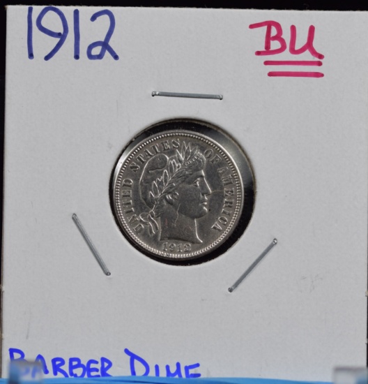 1912 Barber Dime BU