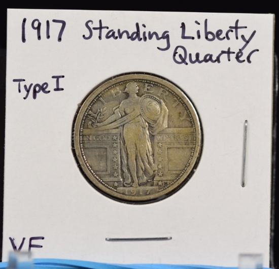 1917 Standing Liberty Quarter Type 1 VF