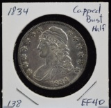 1834 Capped Bust Half Dollar EF40