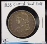 1833 Capped Bust Half Dollar VF