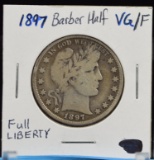 1897 Barber Half Dollar Full Liberty VG/F