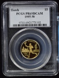 1995-W $5 Gold Olympic PCGS PR-69 DCAM Torch