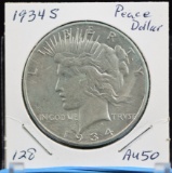 1934-S Peace Dollar AU50