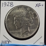 1928 Peace Dollar XF/AU KEY