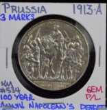 1913-A Prussia 3 Marks GEM PL