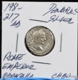 198-217AD Silver Denarius Emperor Caracalla Rome As Struck CH BU Very Nice