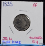 1835 Bust Dime XF JR6 Scarcer R4