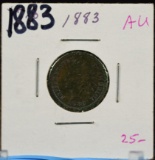 1883 Indian Head Cent AU PLUS Sharp Strike