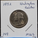 1932 Washington Quarter MS63 RARE