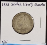 1856 Seated Liberty Quarter VF