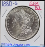 1880-S Morgan Dollar GEM BU Frosty PL