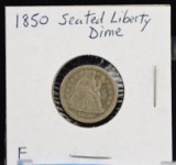 1850 Seated Liberty Dime F