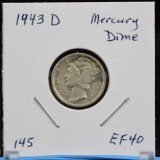 1943-D Mercury Dime EF40