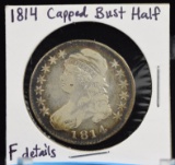 1814 Capped Bust Half Dollar F details