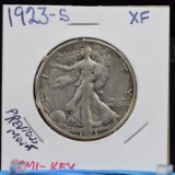 1923-S Walking Liberty Half Dollar XF previous mount