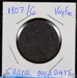 1807/6 Large Cent Error VF