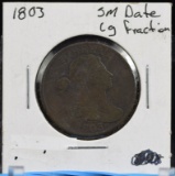 1803 Large Cent small Date Lg Fraction Fine