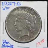1927-D Peace Dollar EF
