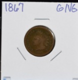 1867 Indian Cent G-VG