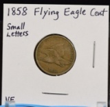 1858 Flying Eagle Cent Small Letters VF