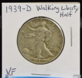 1939-D Walking Half Dollar VF