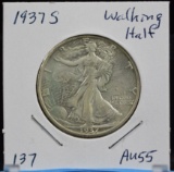 1937-S Walking Half Dollar AU55