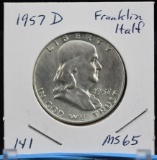 1957-D Franklin Half Dollar MS65