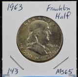 1963 Franklin Half Dollar MS65