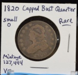 1820 Capped Bust Quarter VG RARE small O low Mintage